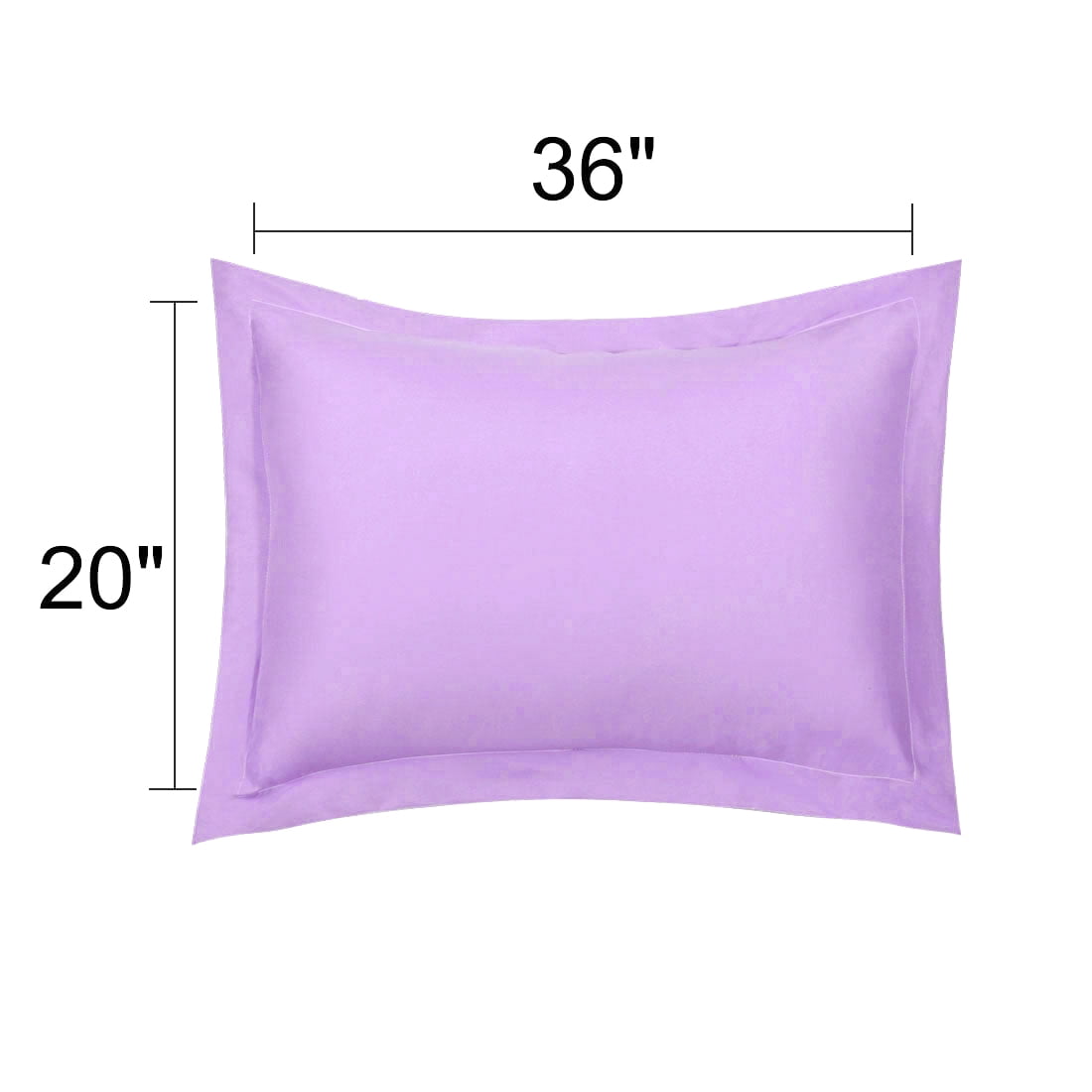 Unique Bargains Pillowcases Soft Microfiber Pillow Shams Set of 2 King Lavender