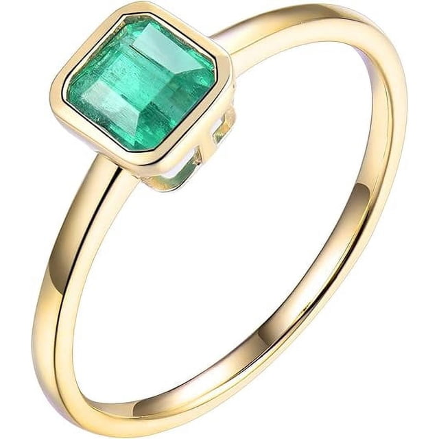 Natural Green Emerald Men's Ring 925 Sterling Silver Band Handmade Wedding Gift.