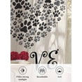 thumbnail image 6 of Sheer Curtains 96 Inches Long, Romance Love Semi Sheer Curtains Light Filtering Window Treatment, Heart Dog Paw Prints Roses Beige Privacy Voile Drapes for Living Room Bedroom 52x96 Inch, 6 of 7