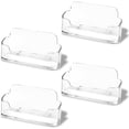 thumbnail image 1 of Tarjetero para escritorio - Paquete de 4 soportes para tarjetas de visita de acrílico, soporte para exhibición de plástico, tarjeteros de escritorio para exposición, oficina, largo 97 x ancho 35 x al, 1 of 5