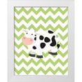 thumbnail image 1 of Robinson, Tamara 12x14 White Modern Wood Framed Museum Art Print Titled - Chevron Cow, 1 of 4