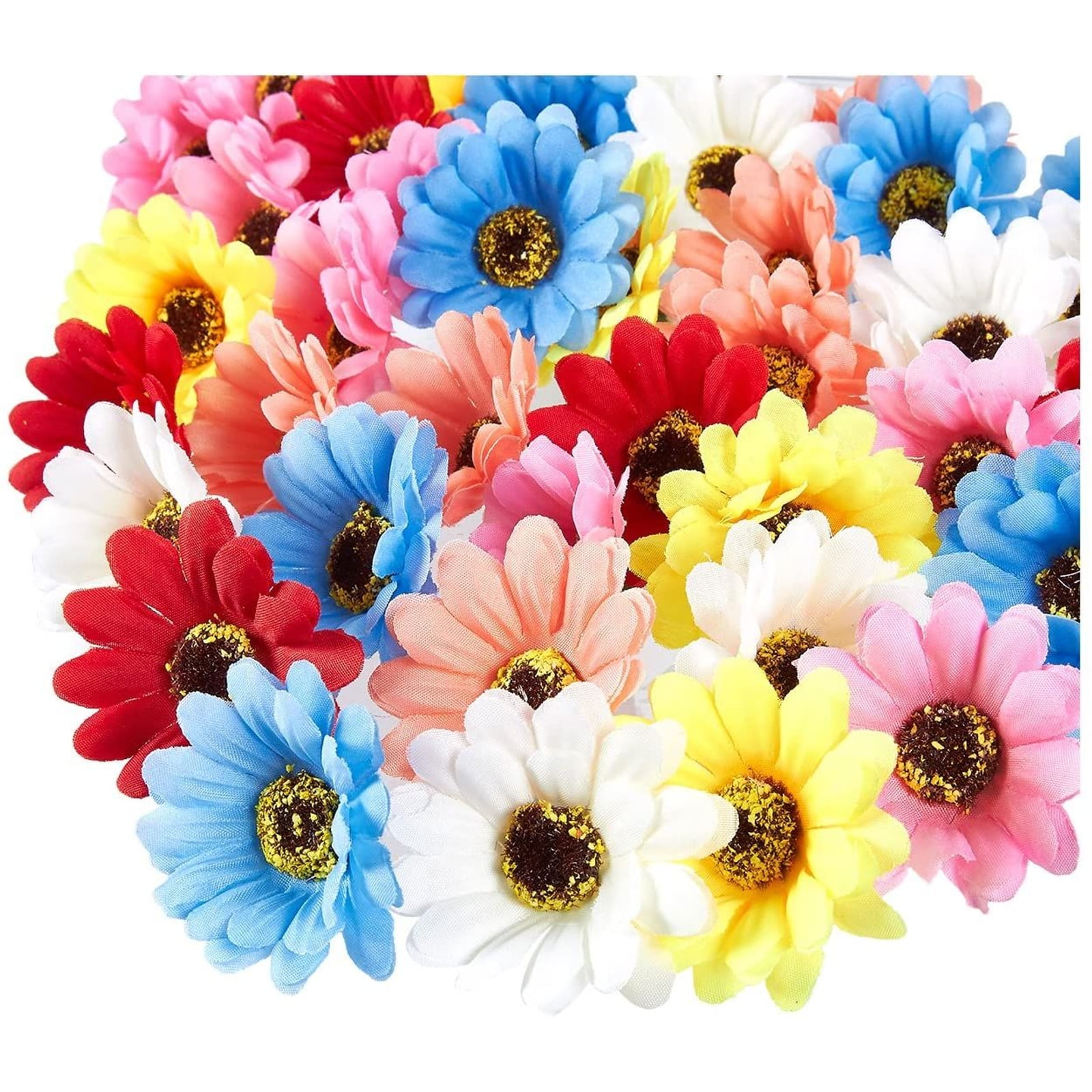 100pcs Artificial Daisy Silk Flower Petals Head Wedding Party DIY Decor Crafts 