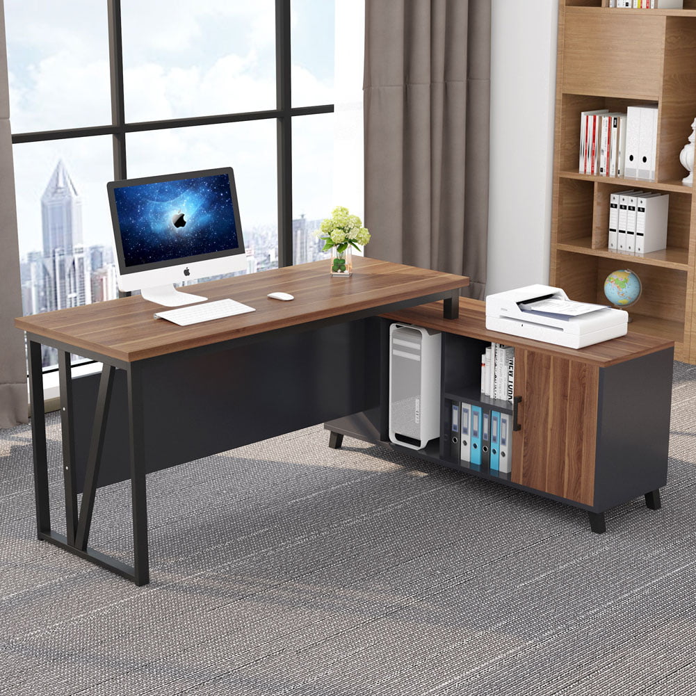 Tribesigns Large L Shaped Computer Desk 55 Inch Executive Office Desk ...