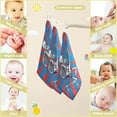 thumbnail image 3 of 5 Pack Skeleton Rock Guitar Baby Muslin Washcloths, Soft Absorbent Face Towel Burp Cloths Cotton Bath Wipes Infant Wash Cloth for Newborn Boys Girls, 3 of 7