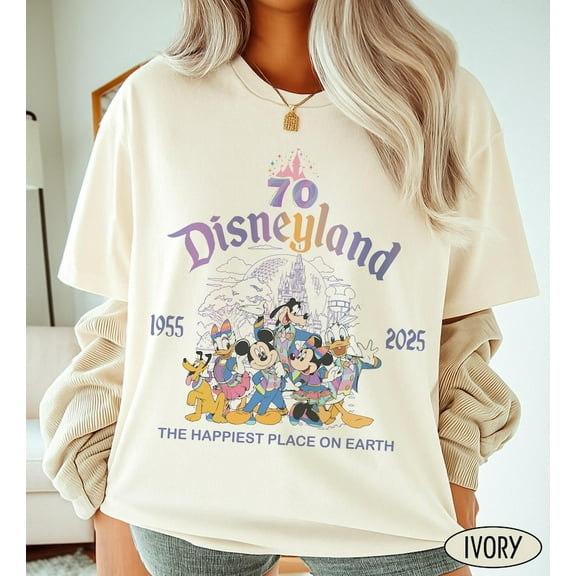 Disneyland 70th Anniversary 1955-2025 Shirt, 70 Years of Magic Shirt, Disneyland Family Vacation Shirt, Disneyland Platinum Celebration Tee