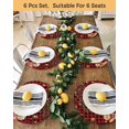 thumbnail image 4 of 15 Inch Round Placemats Set of 4, Gingerbread Christmas Non Slip Heat Insulation PP Table Mats, Xmas Balls Branches Red Buffalo Plaid Washable Place Mats for Kitchen Dining Party Table Decor, 4 of 7