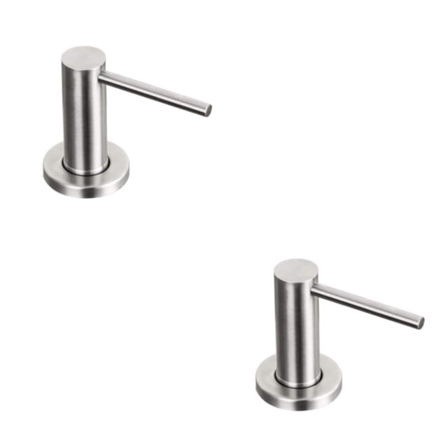 mmirethe Sturdy Construction Soap Dispenser For Kitchen Sink Modern Durable Liquid Soap Dispenser Dispensers silver 2Set
