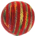 thumbnail image 2 of Raz Imports 5" Striped Yarn Christmas Ball Ornament - Red/Purple, 2 of 3