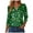Dark Green, variant on Womens St Patricks Day Shirts Lucky Shamrock 3/4 Sleeve V Neck T Shirt Saint Patricks Day Irish Graphic Tee Party Spring Tops,Size XXL