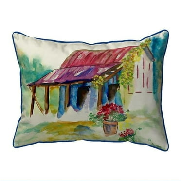 Betsy Drake ZP054 20 x 24 in. Barn & Geranium Extra Large Zippered Pillow