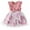 Pink, variant on Wancir Girls Summer New Short Sleeve Dress Printed Gauze Princess Dress Birthday Dress Dress