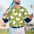 thumbnail image 5 of KLL Lovely Chickens for Men's Baseball Shirts,Short Sleeve Casual Shirts Button Down Shirt for Men Beach Summer Wedding Shirt-Large, 5 of 7