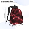 thumbnail image 5 of Gukieu Red Line Print Backpack, Waterproof Backpack with Adjustable Shoulder Straps, Suitable for Campus, Business, Travel, Unisex, 5 of 6