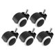 thumbnail image 1 of Ruedas giratorias para silla de oficina de 50 mm - Juego de 5 unidades, color blanco y negro, 1 of 5