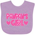thumbnail image 3 of Inktastic Pawpaw's Girl Girls Baby Bib, 3 of 4