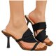 thumbnail image 5 of Mujeres Zapatillas Del Nudo de la Pata Abierta Del Dedo Del Pie de la Mula de Satén, Zapatillas Casuales Cómodas de la Primavera Del Verano Del Tamaño Más de las Mujeres, 5 of 9