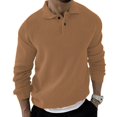 thumbnail image 3 of Suéter de solapa europeo y americano para hombre, suéter de punto de manga larga ajustado y urbano de moda para otoño, 3 of 6