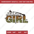 thumbnail image 2 of Hunting Girl Embroidery File Outdoor Hunting Embroidery Pattern Camo Stitch Design Digital Embroidery File For Shirts Hats Jackets Bags, 2 of 5