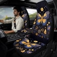 thumbnail image 2 of Xixirimido 5-Piece Car Seat Cover Set Breathable PU Leather Front Seat Covers with Seat Belt & Console Covers Universal Fit for SUV, Sedan, Truck, Butterfly Boho Floral, 2 of 8