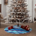 thumbnail image 4 of Rateoe Ice Blue Stripes Pattern Christmas Tree Skirt with Ties, Christmas Tree Decorations, Farmhouse Christmas Decor Xmas Holiday Decorations-30", 4 of 6