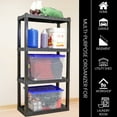 thumbnail image 6 of Oskar 4-Tier Storage Shelf, Heavy Duty 4-Shelving, Holds 400 lbs (180 kg), Black, 6 of 8