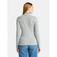 thumbnail image 4 of Time and Tru Women's Ribbed Turtleneck with Long Sleeves, Sizes XS-XXXL, 4 of 6