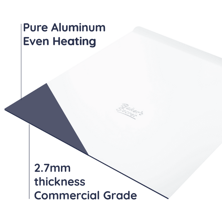 Commercial Grade Pure Aluminum Flat Cookie Sheet - 18” x 14”