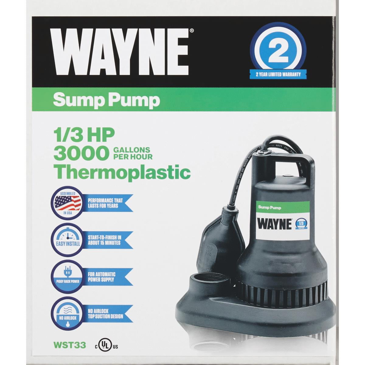 Wayne WST33 1/3HP Sump Pump