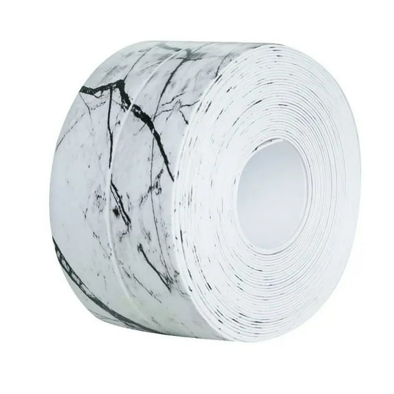 A roll of waterproof toilet seal tape, self-adhesive sealing tape for the bathroom. This bathroom waterproof tape prevents moisture and beautifies the gap stickers around sinks.