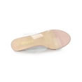 thumbnail image 4 of BLISSFUL STEP Women's Clear Slide Stiletto Heels Open Toe Slip On Sandals Beige 6, 4 of 8