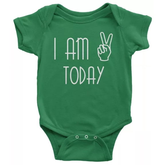Baby Bodysuit BELLA CANVAS I Am Two Today 2Nd Birthday Infant Bodysuit 2 Year Old Party Gift