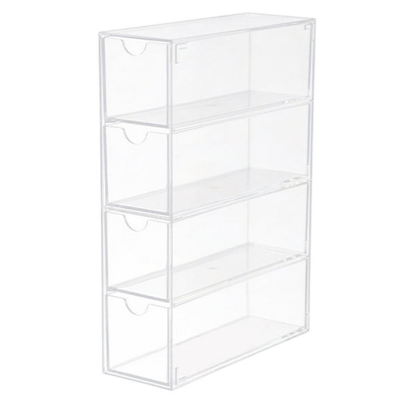 up Organizer 4 Drawers Acrylic Clear Holder Glasses