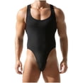 thumbnail image 2 of Frnrwgo Men's Bodysuit Singlet Tank Top Breathable Lightweight Training Suit for Home Exercise, 2 of 5