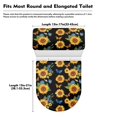 thumbnail image 6 of SEANATIVE Sunflower Toilet Lid Covers Round Toilet Toilet Seat Cover Protector Tank Dust Cover Keep Dust Stain Off 2pcs Butterfly Reusable Replacement Covers with Elastic Bottom, 6 of 7