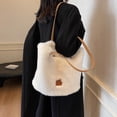 thumbnail image 2 of Bolso Borroso para Axila Hombro Mujer Sólido Felpa Gran Capacidad, 2 of 9