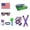 Multicolor, variant on Yanxiao Soccer Fan Cheering Kit, USA National Team Game Day Set with Flag, Clapper, Wristband, Temporary Body Paint, Scarf, Sunglasses & 15 Inflatable Sticks, World Cup Sports Cheer Props