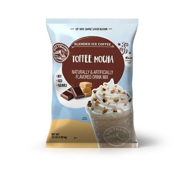 Big Train Toffee Mocha Blended Ice Coffee Beverage Mix, 3.5 lb