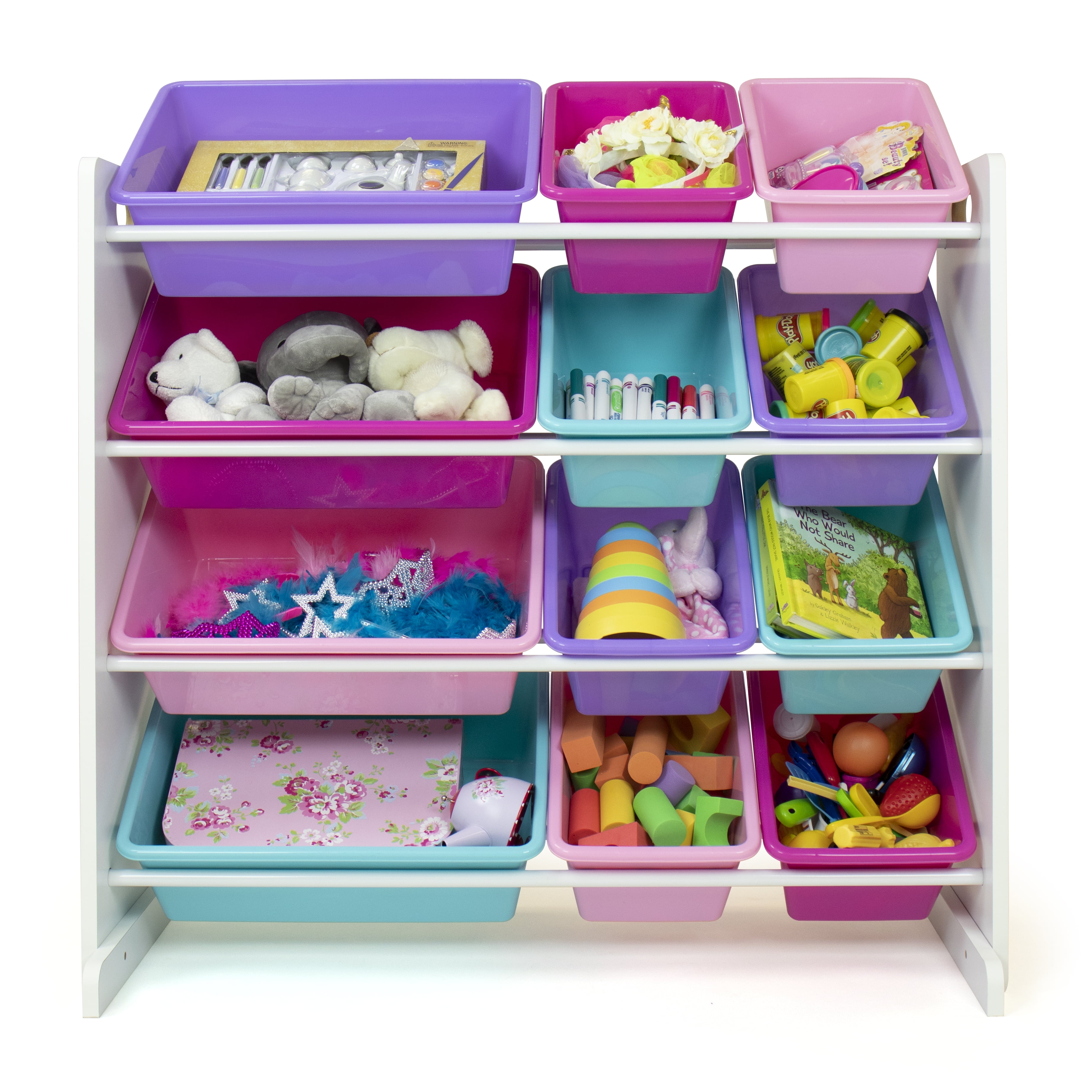 Humble Crew Forever Toy Storage Organizer with 12 Storage Bins - Walmart.com - Walmart.com