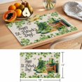 thumbnail image 6 of St. Patrick's Day Placemats Set of 12 Lucky Shamrocks Boots Green Leaves Retro Place Mats Indoor Wipeable Table Mats Washable Dining Table Placemats for Kitchen Holiday Party Home Decor 13x19 Inch, 6 of 9