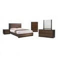 thumbnail image 2 of Azalia 5-piece California King Rectangular Bedroom Set Black and Walnut, 2 of 8