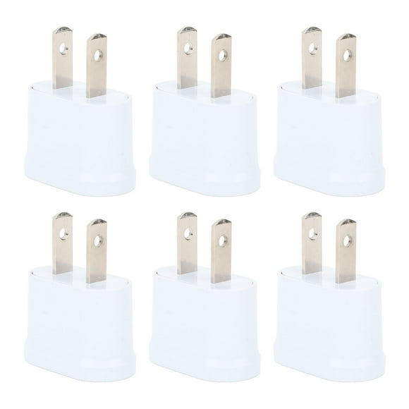 US To EU Plug Adapter, 2 Prong Plug Converter 10PCS Strong Conductivity Compatibility For Office Hotel Airport