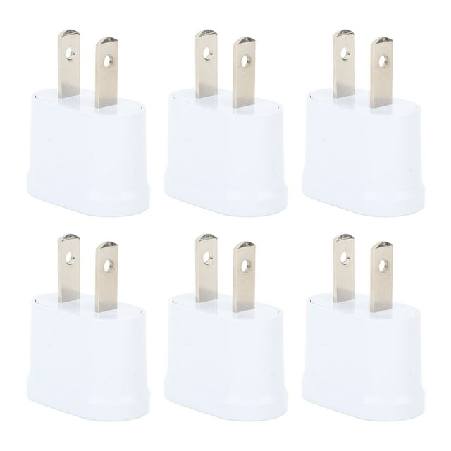 US To EU Plug Adapter, 2 Prong Plug Converter 10PCS Strong Conductivity Compatibility For Office Hotel Airport