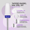 thumbnail image 2 of Pana 3/32" White Ceramic Tapered Barrel Nail Drill Bit - Medium Grit, 2 of 6