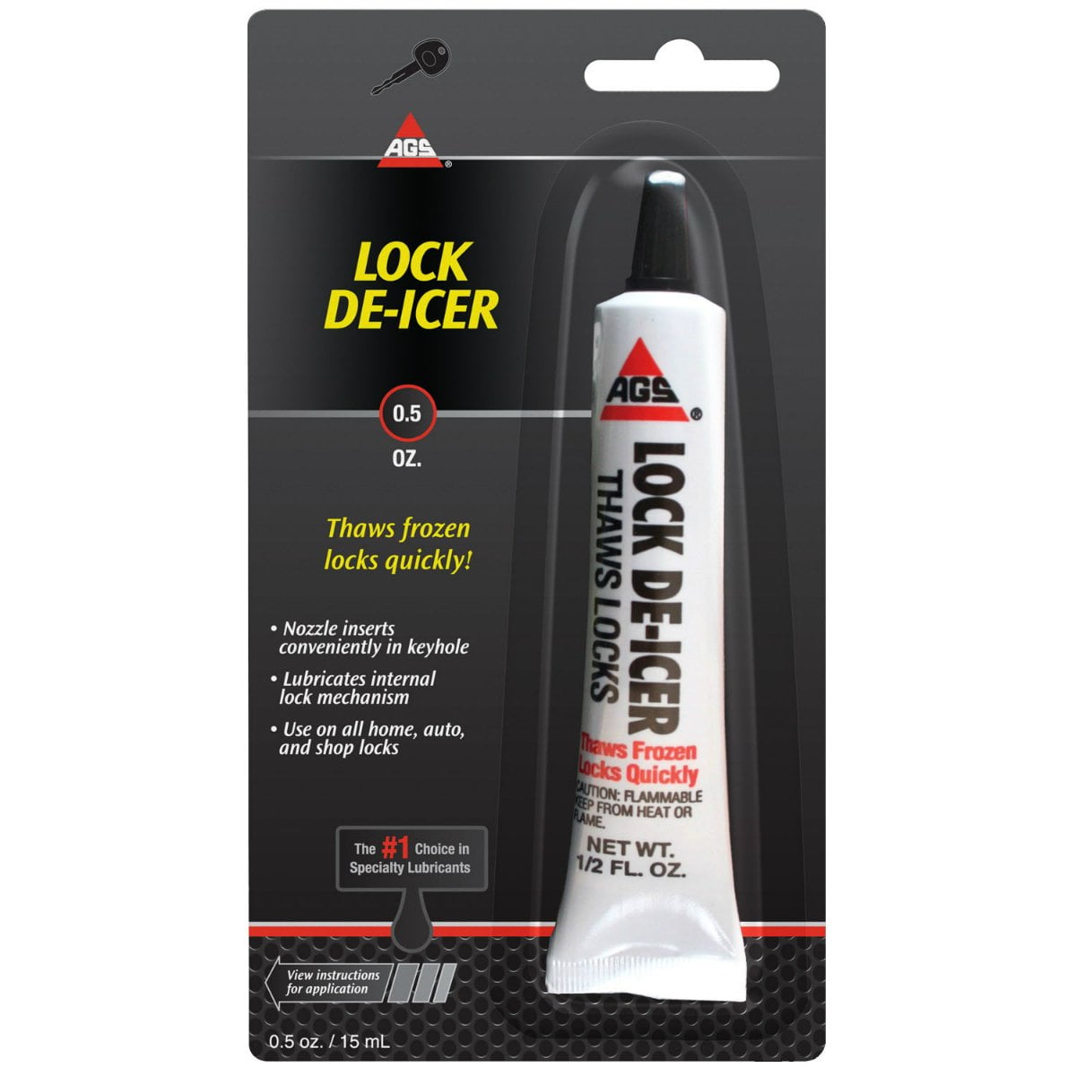 .5 OZ Lock DeIcer Thaws Frozen Locks Quickly & Keeps Working Lubricat