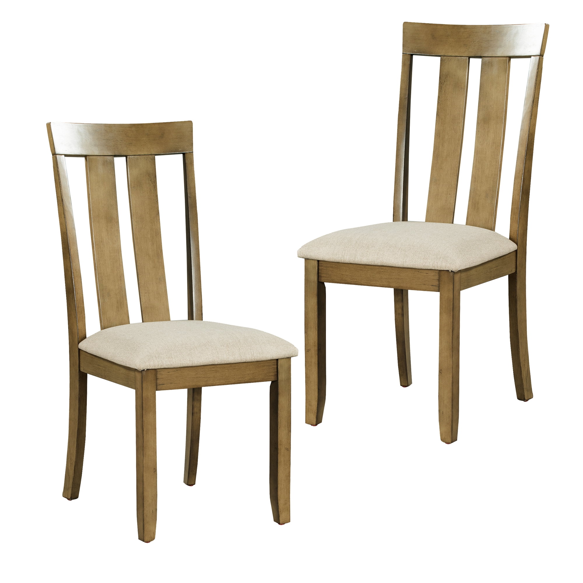 Set of 2 Upholstered Dining Chairs, Soft Fabric Dining Room Chairs with