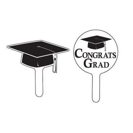 Black Velvet Mortarboard Cupcake Picks,