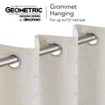 thumbnail image 3 of Deconovo Gold Diamond Foil Print Blackout Curtains for Living Room, 42x84 inches, 2 Panels(Light Beige), 3 of 7