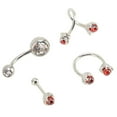 thumbnail image 4 of Belly Button Rings Sparkling Body Jewelry Kit Navel Belly Ring Crystal Inlay 4 Pcs for Women, 4 of 8