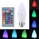 thumbnail image 2 of Lámpara de bombilla de luz de vela LED que cambia de color RGB de 3W AC85-265V con control remoto (E27), 2 of 8