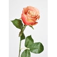 thumbnail image 3 of 22" Faux Large Rose Bud Stem Light Coral, 3 of 6